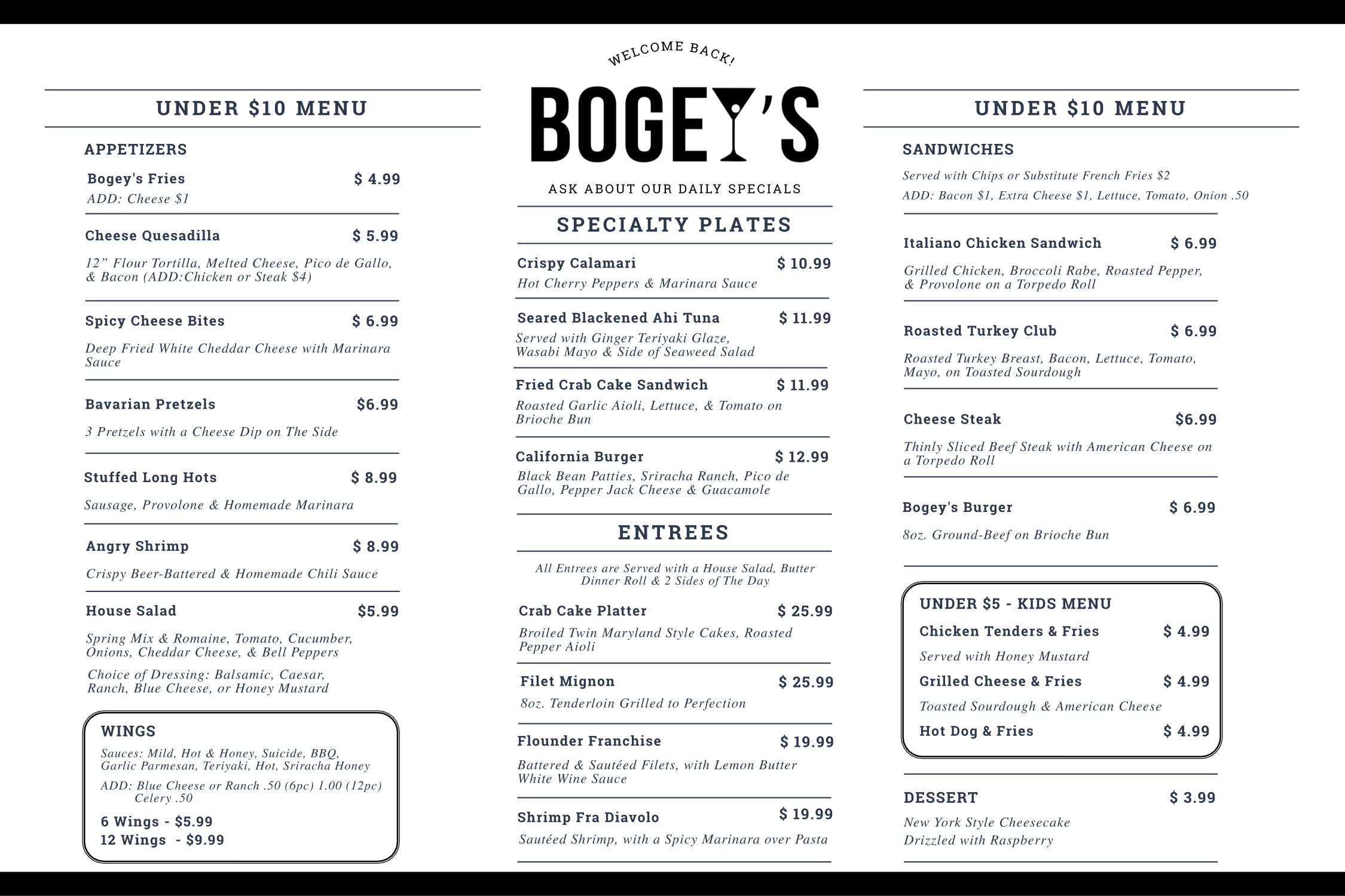 bogeys italian restaurant